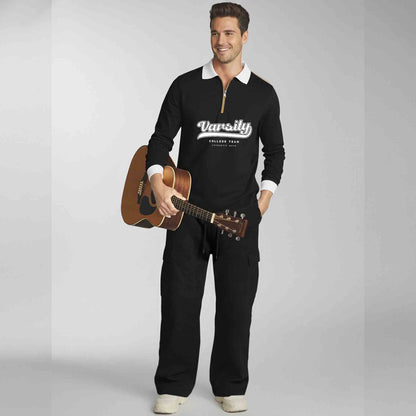 Men Tracksuit Multicolor Full Sleeve Polo T-Shirts & Track Pants- 15 Variants