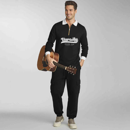 Men Tracksuit Multicolor Full Sleeve Polo T-Shirts & Track Pants- 15 Variants