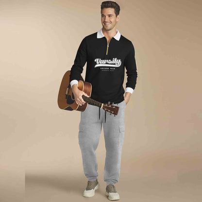 Men Tracksuit Multicolor Full Sleeve Polo T-Shirts & Track Pants- 15 Variants