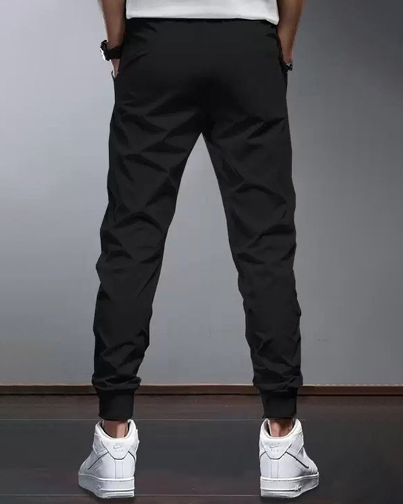 TRACKSUIT SET - BROW HALF SLEEVE T-SHIRT WITH BLACK JOGGER