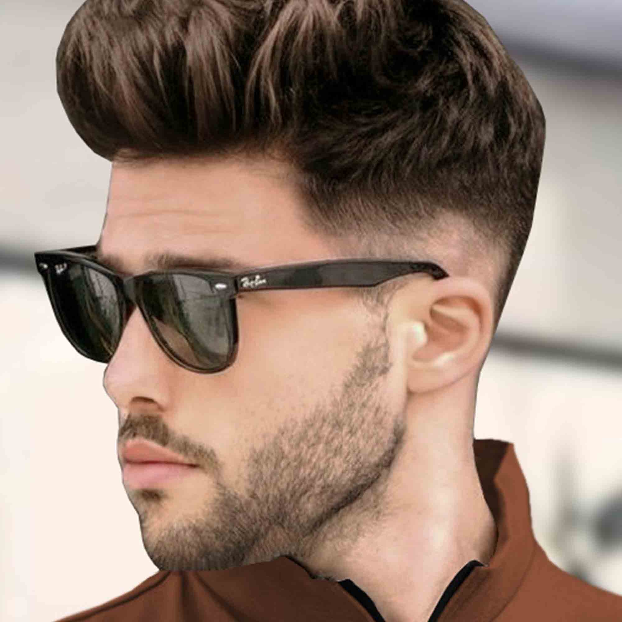 Men High Neck Brown Half Sleeve Zipper T-Shirt