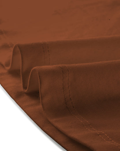 Men BROWN ZIPPER NECK Full Sleeve T-Shirt