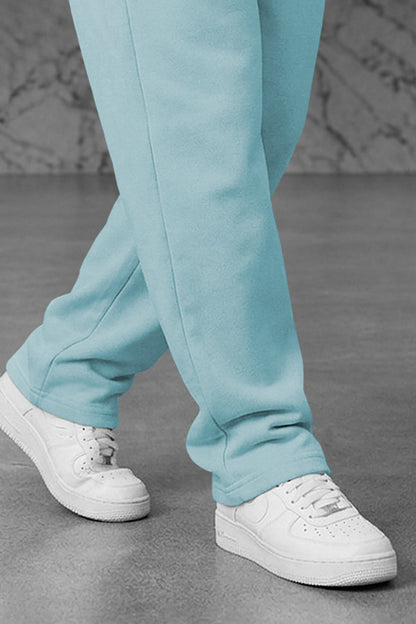 TRIPR Men Solid Loose Fit TrackPant Light Blue