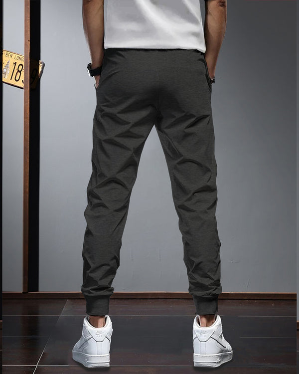 CHARCOAL BLACK CUFFED JOGGER TRACKPANT