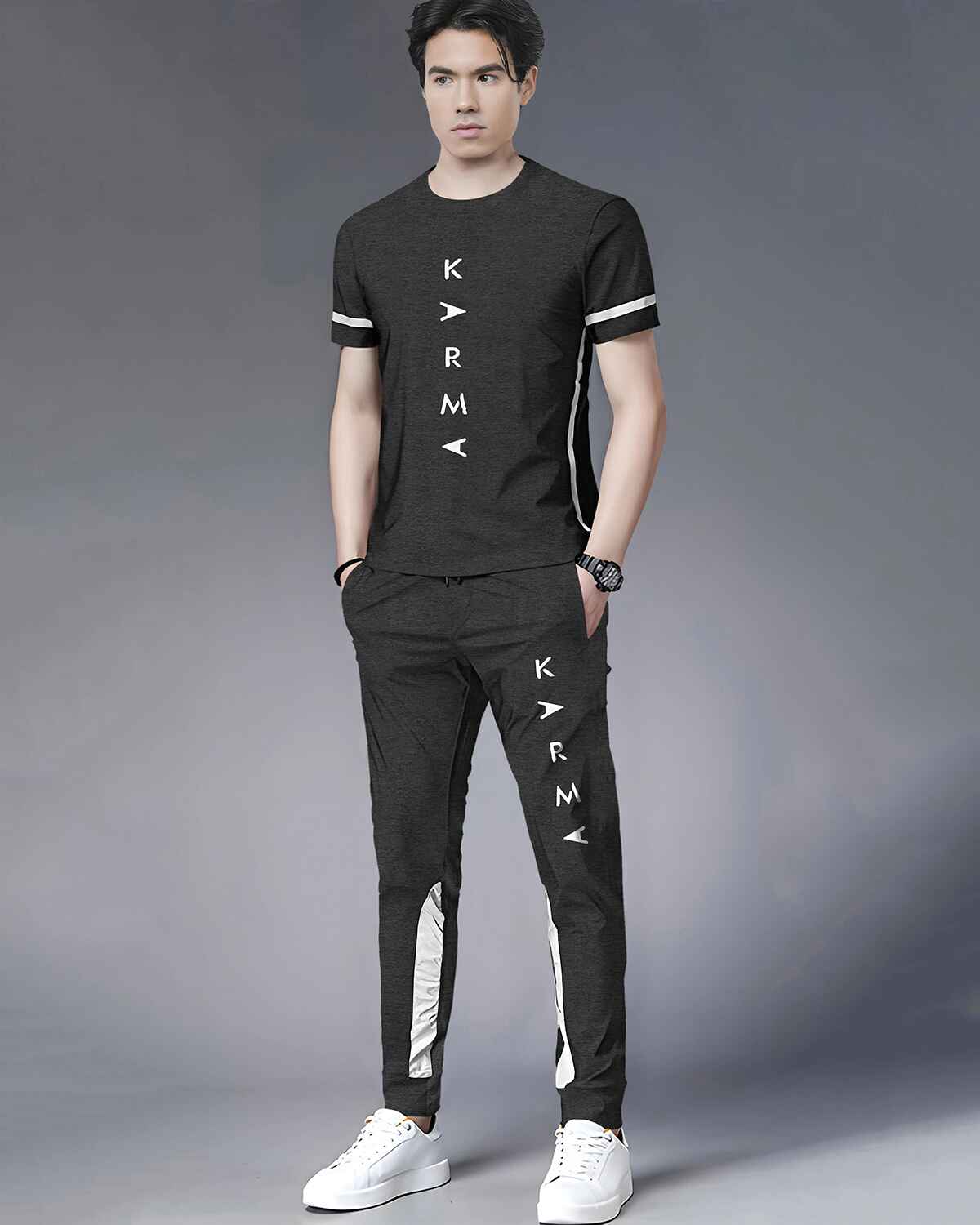 Out Fit Sets For Men Printed Tshirt & Printed Trackpants 22 Variants