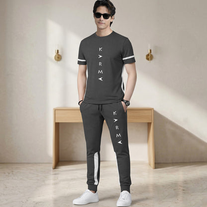 Out Fit Sets For Men Printed Tshirt & Printed Trackpants 22 Variants
