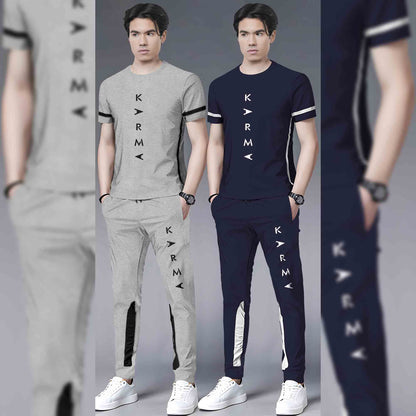 (Pack Of 2) T-shirts And Matching Trackpants Tracksuit For Men