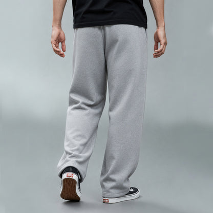 Mens Printed Design Baggy Fit Trackpant Grey