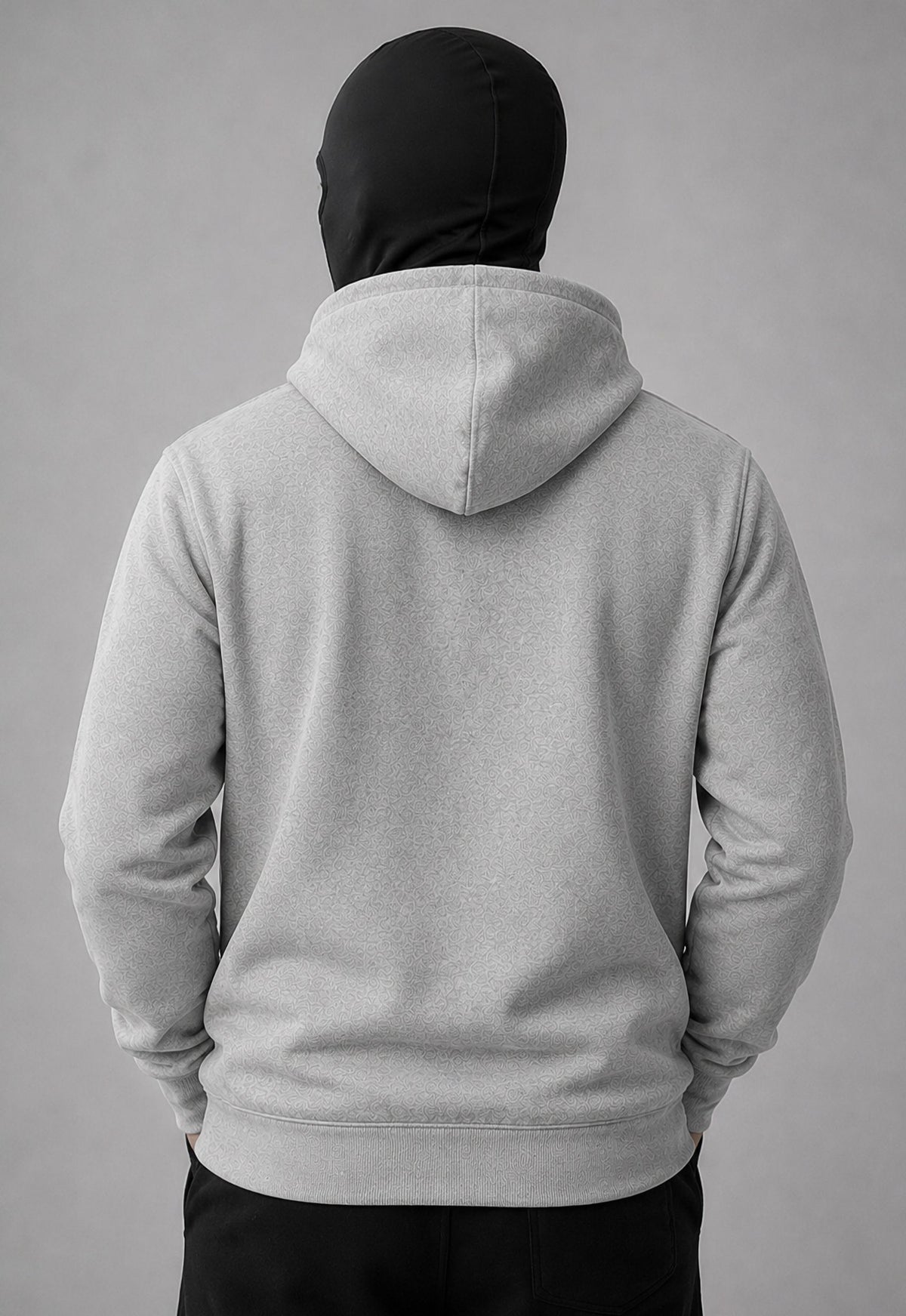 Men Winter Double Capped Hooded Jacket Grey