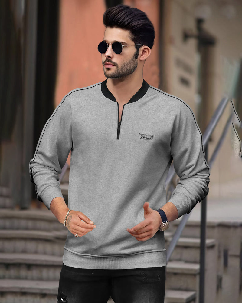 mens Grey black Sweatshirt