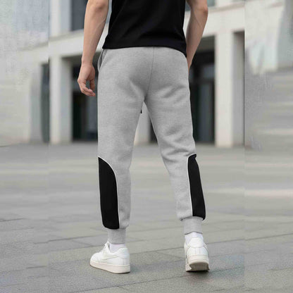 Men Colorblocked Casual Jogger Trackpant Grey