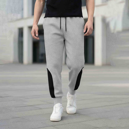 Men Colorblocked Casual Jogger Trackpant Grey