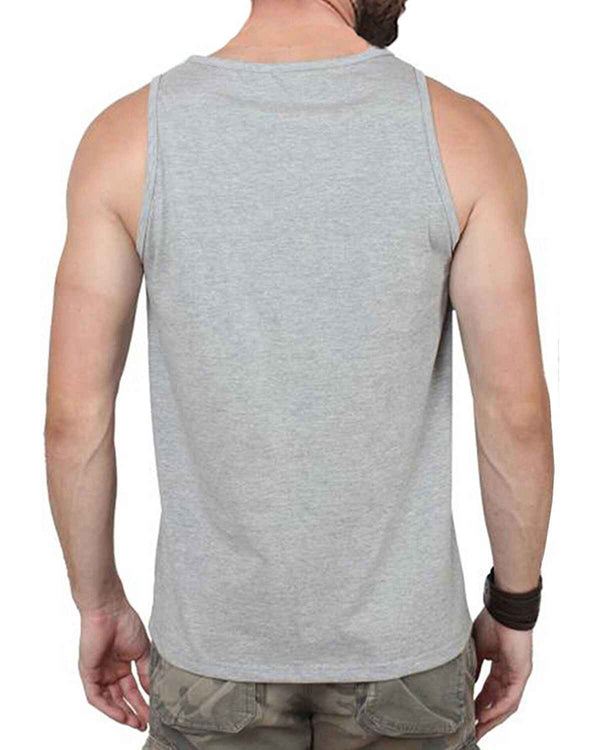 (Pack Of 2) Mens Gun Printed Top Vest / Grey