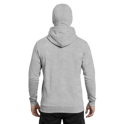 Men Solid Hooded Neck Cotton Blend Grey T-Shirt