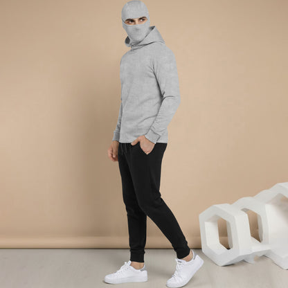 Mens Full Mask Hooded Tracksuit Set with Joggers