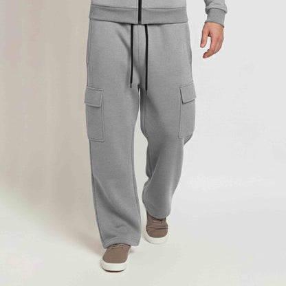 Tracksuit For Winter Mask Grey Jacket - Plain Grey Baggy Cargo