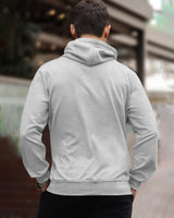 Mens Plain Sweatshirt Side Pockets with Hooded / Grey