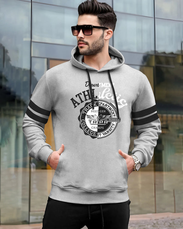 Men Full Sleeve hooded Sweatshirt / Grey