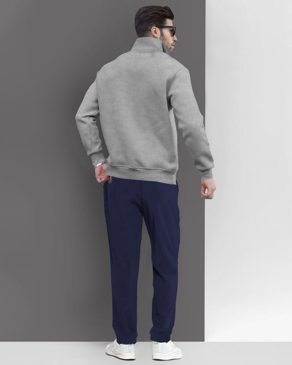 Tracksuit For Men Grey Sweatshirt & Navy Track Pant