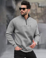 Tracksuit For Men Grey Sweatshirt & Navy Track Pant