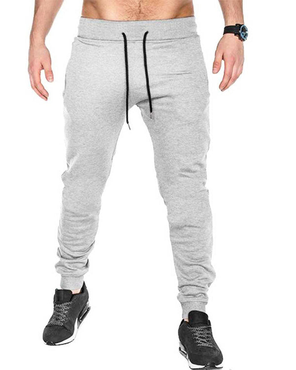 Solid Men Grey Track Pant