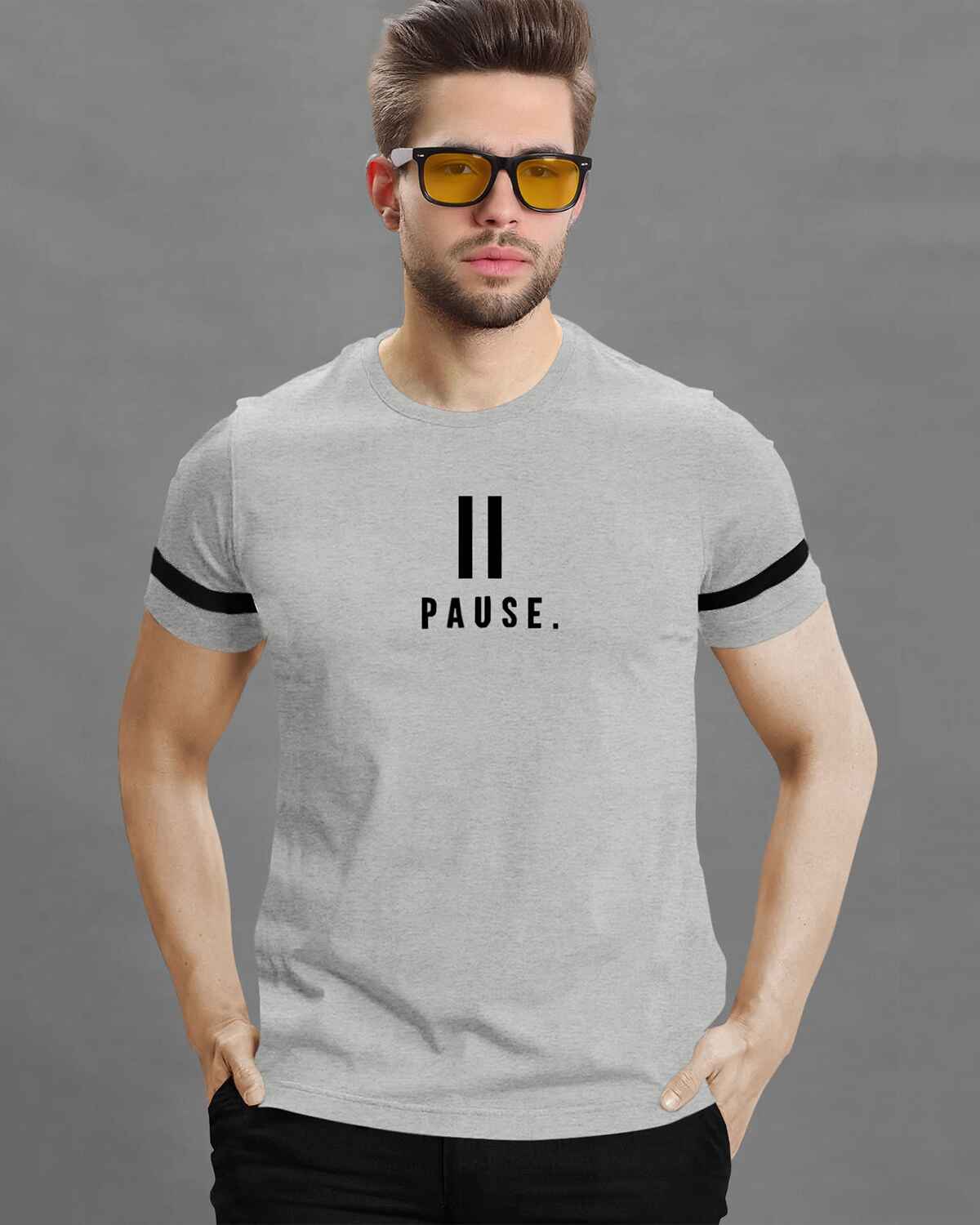 Men Grey T-shirts