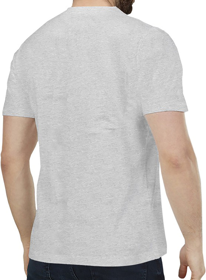 Men Solid Grey Half Sleeve Round Neck Plain T-Shirt