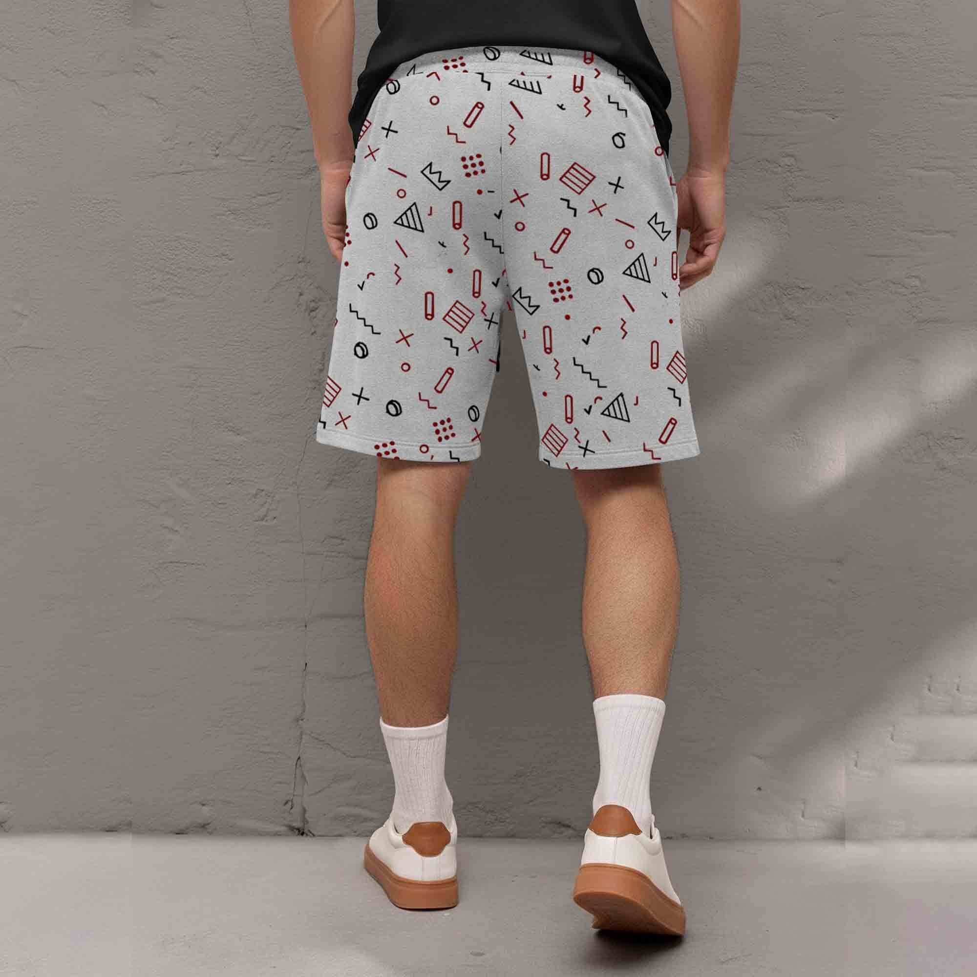Men Grey Design Printed Shorts