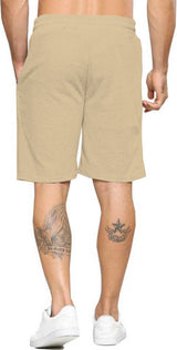 Color Block Men Regular Fit Shorts / Beige & Black