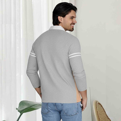 Mens Regular Fit Dual Color Beige Casual Shirt Full Sleeve