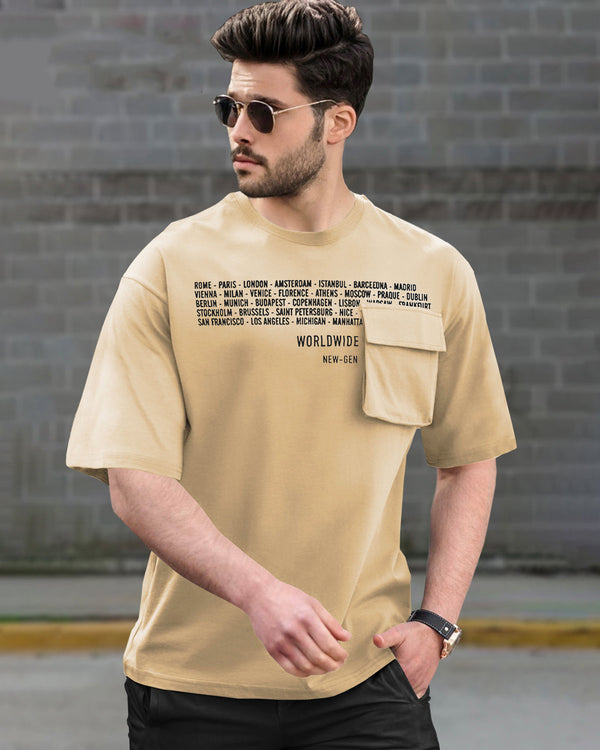 Beige Colour oversized T-Shirt