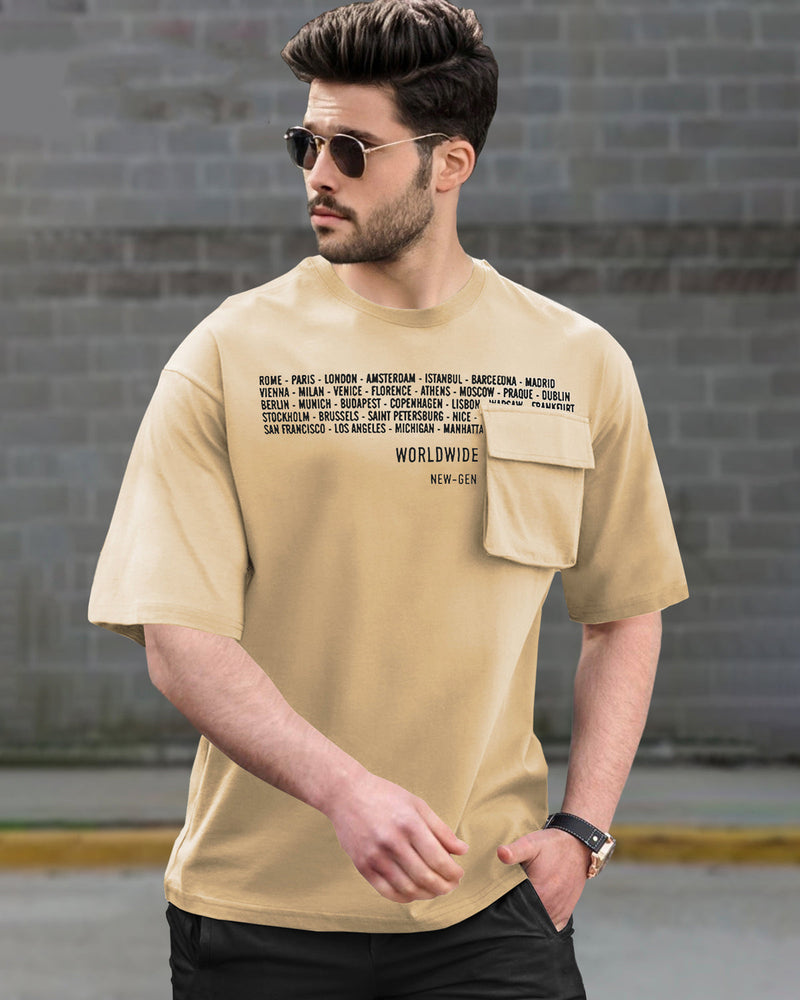 Beige Colour oversized T-Shirt