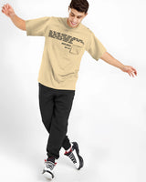 mens tracksuit - BEIGE - BLACK