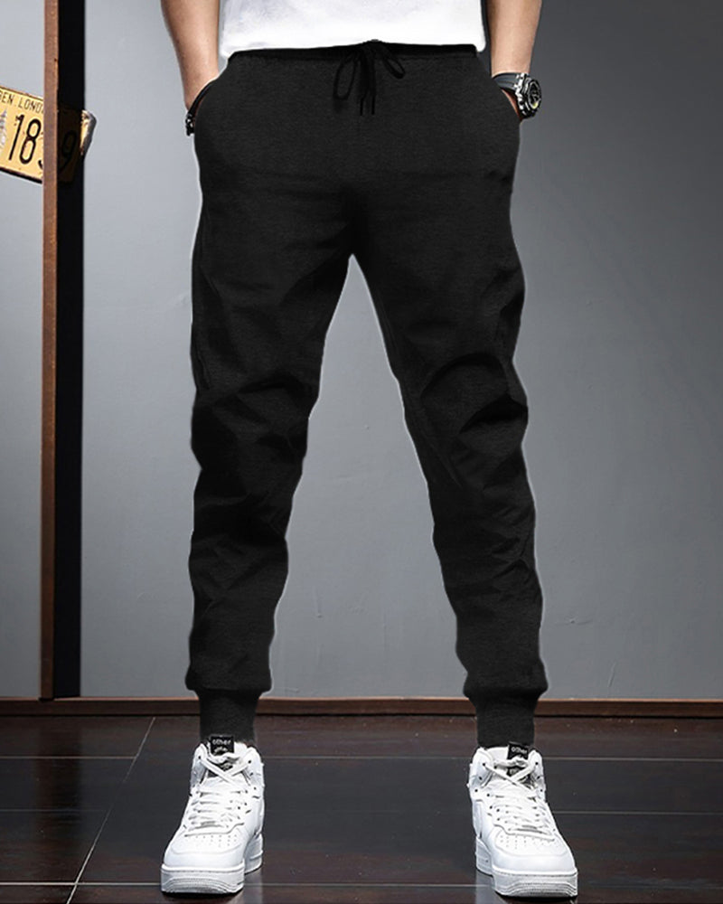 Mens Tracksuit - Full Sleeve Black t-shirt / Black Trackpant