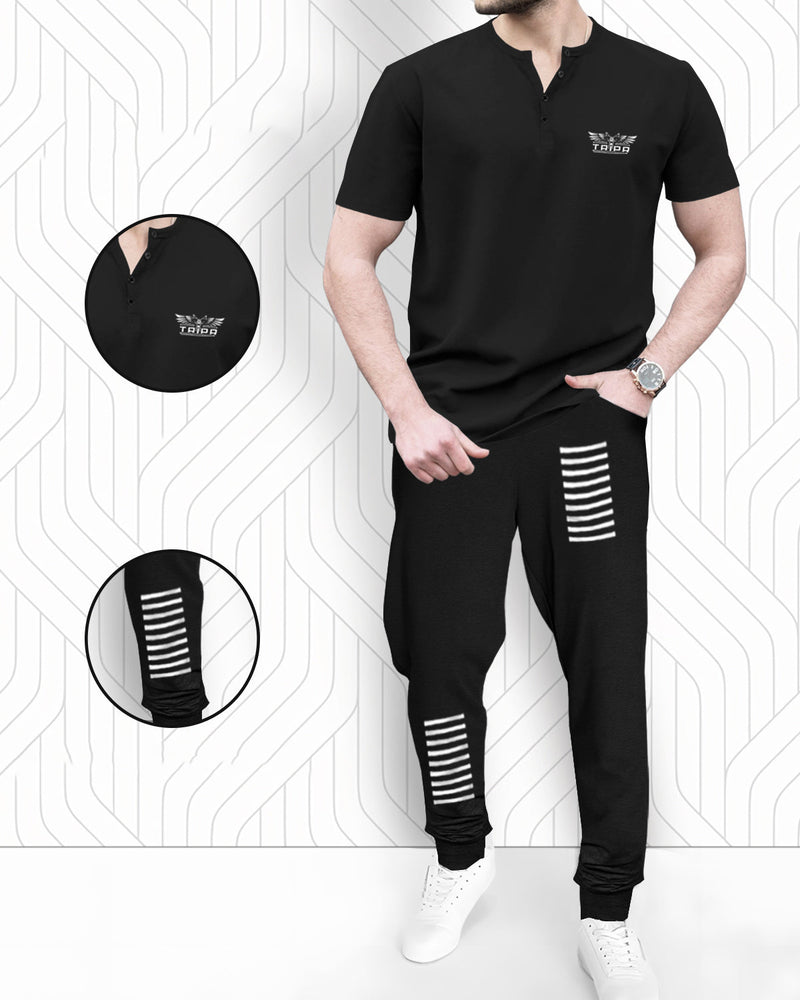 mens tracksuit - Black - BLACK