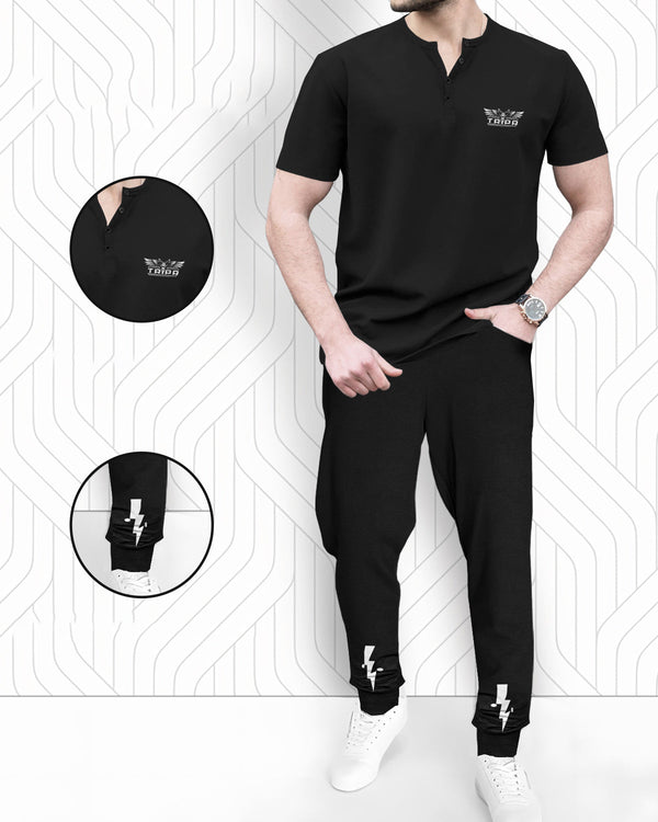 mens tracksuit - Black - BLACK