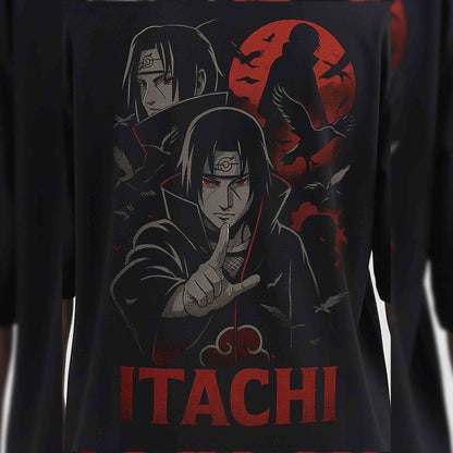 Mens Loose Fit Back Printed Oversized T-shirt Black