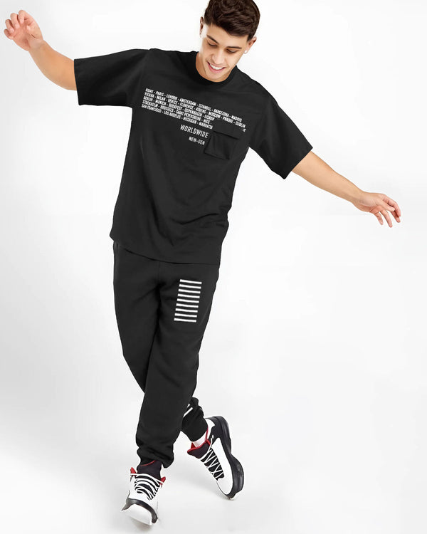 mens tracksuit - BLACK