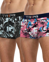 (Pack Of 2) Mens Printed Trunks / Multicolor