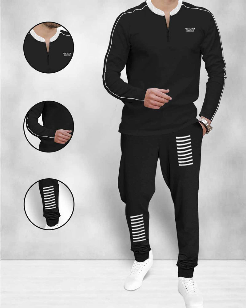 mens tracksuit FULL SLEEVE- BLACK