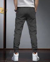 (Pack Of 2) Mens Plain Tarackpants / Charcoal Black