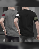 (Pack of 2) Men Printed Round Neck Multicolor T-Shirt