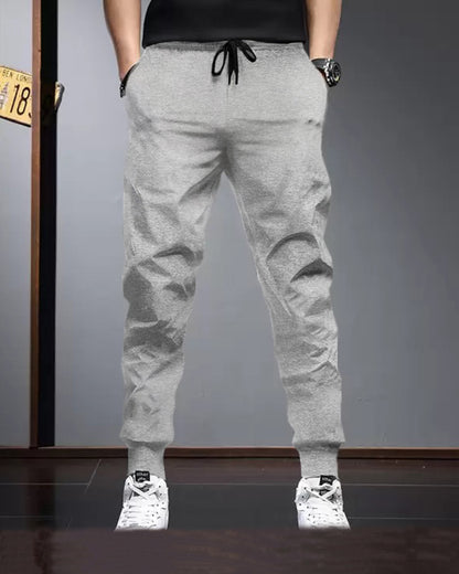 (Pack Of 2) Mens Plain Grey Tarackpants