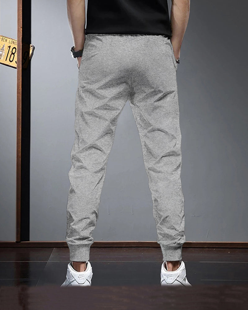 (Pack Of 2) Mens Plain Tarackpants / Grey