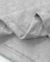 Men High Neck Plain Half Sleeve T-shirt / Grey
