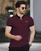 Men Mandarin Collar Half Sleeve T-Shirts | 6 Colors