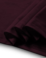 Half Sleeve Henley Neck Zip Type Plain T-shirt / Maroon