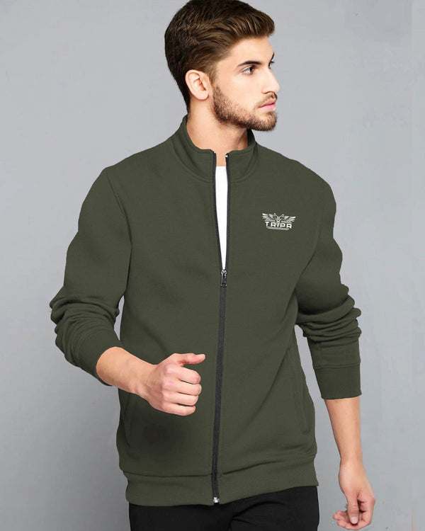 Men Casual Jacket - Olive Green