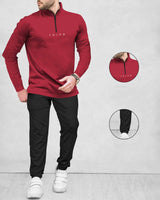 mens tracksuit RED-BLACK