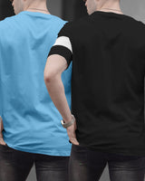 Pack of 2 Men Printed Round Neck Multicolor T-Shirt